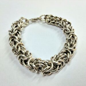 (PRZEDMIOT SPRZEDANY) Srebrna bransoleta Ag 925 Splot Bizantyjski 137g
