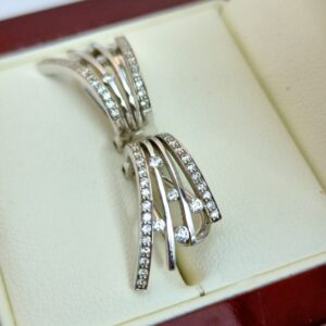 (Przedmiot Sprzedany) Kolczyki w białym złocie 585 Diamenty